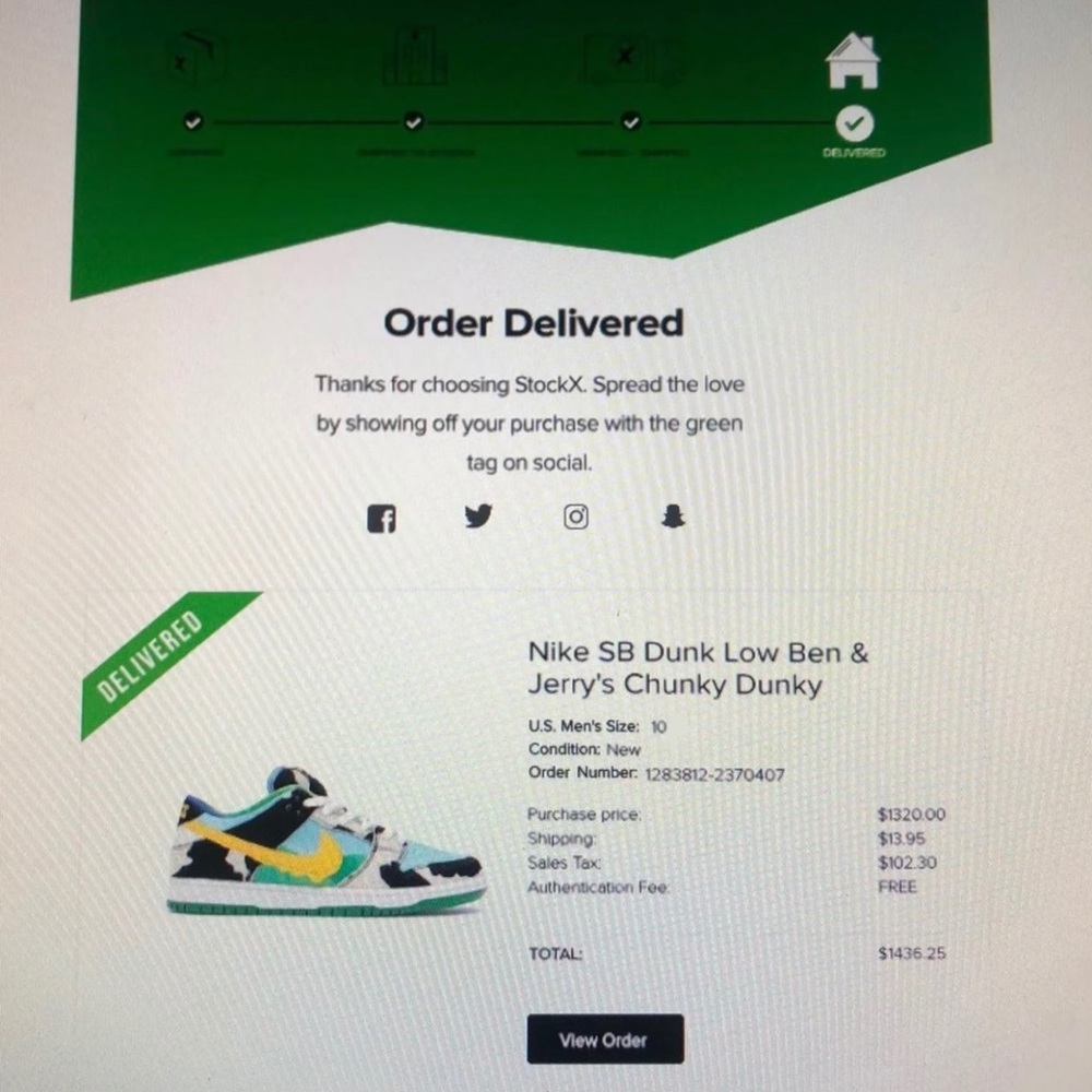 Nike Mens SB Dunk Low 'Ben & Jerry's